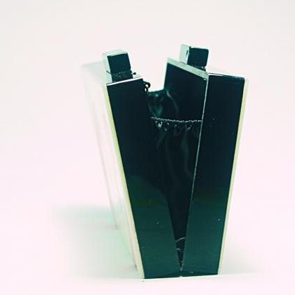 Milanblocks Perspective Acrylic Swan Box Clutch..