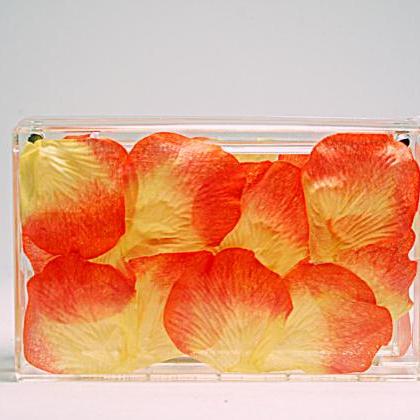 Milanblocks Perspective Acrylic Clutch Box Flower..