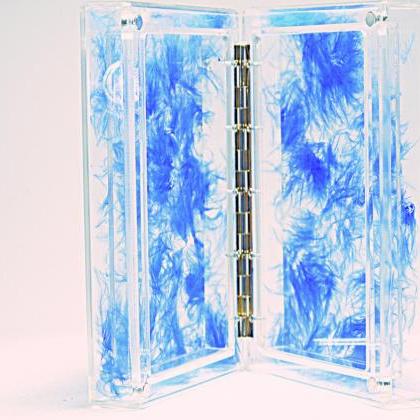 Milanblocks Perspective Acrylic Clutch Box Blue..