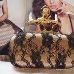 Design Unicorn Gold Skull Ring Knuckle Box Lace..