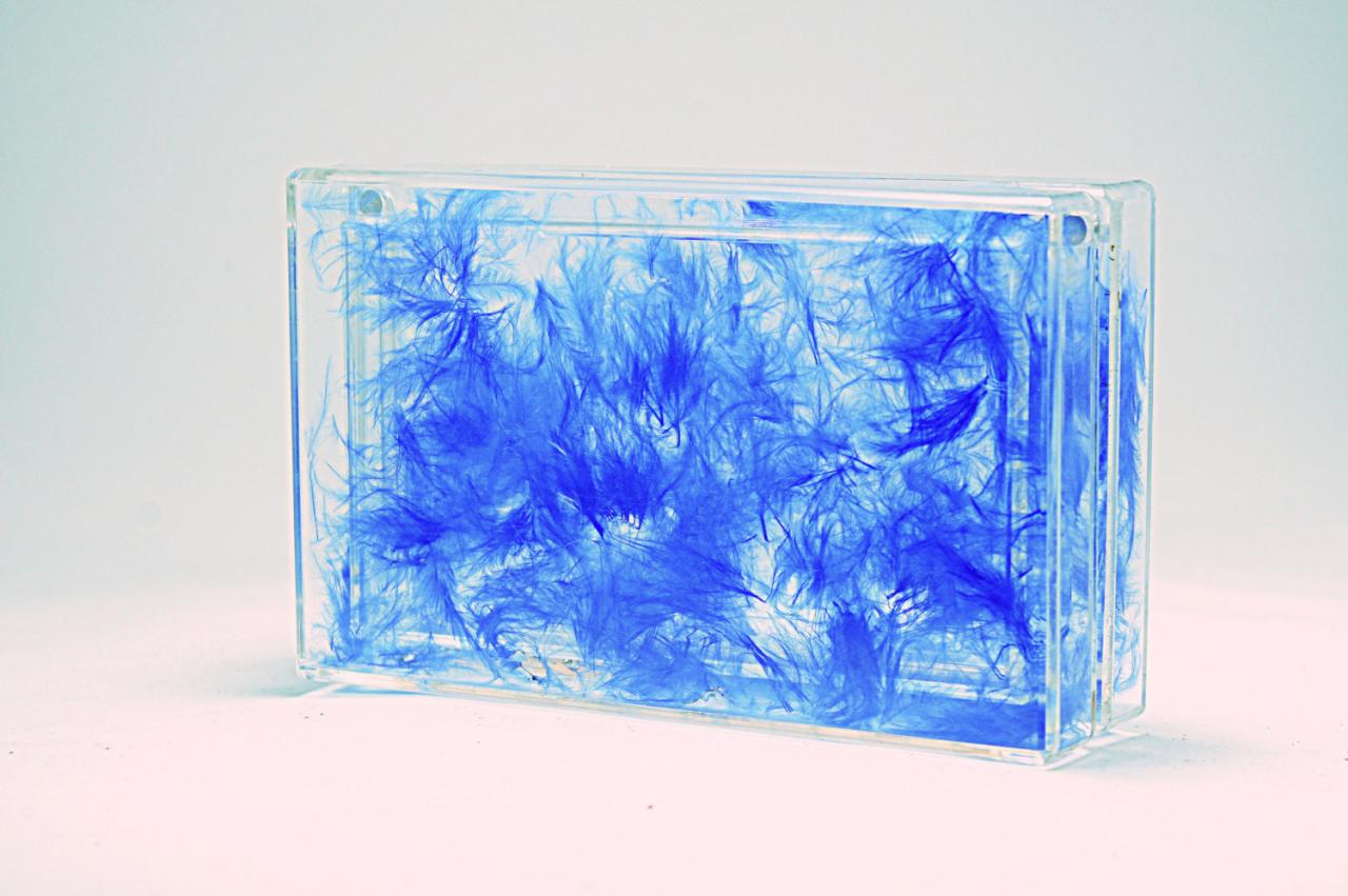 Milanblocks Perspective Acrylic Clutch Box Blue Fur Evening Wedding Party Rectangle 3d Evening Designer Bags Pureses