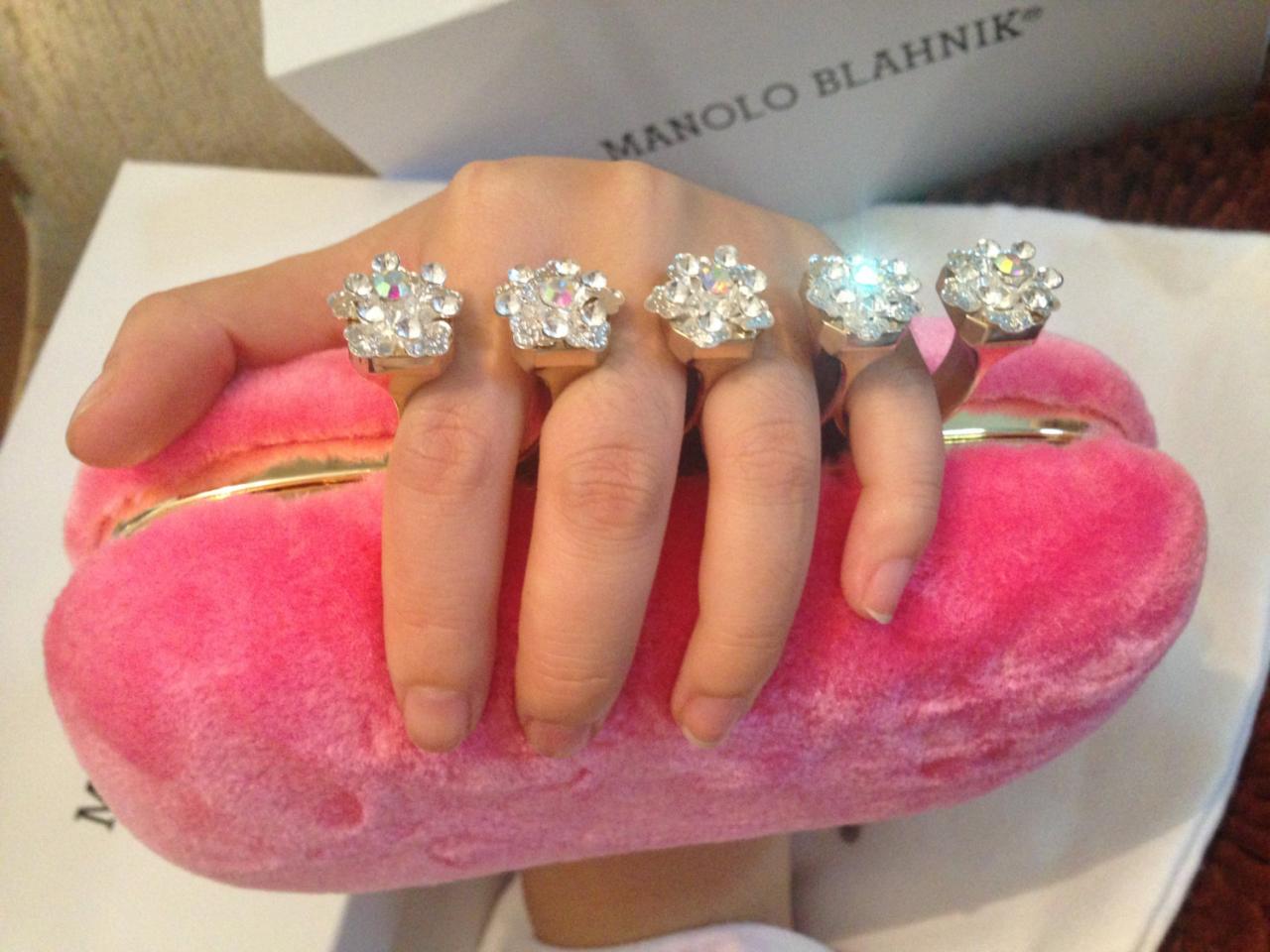 Flower Crystal Diy Faux Pink Fur Box Clutch Duster Bridal Ring Box Handbag Purses Evening Clutch